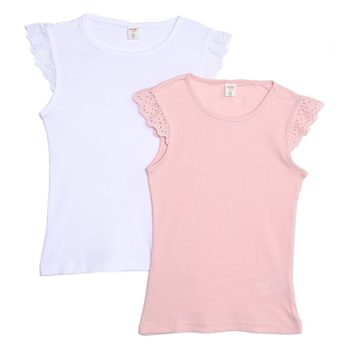 YAMP - Camisetas para Niña Pack de 2 unidades de Algodón Yamp