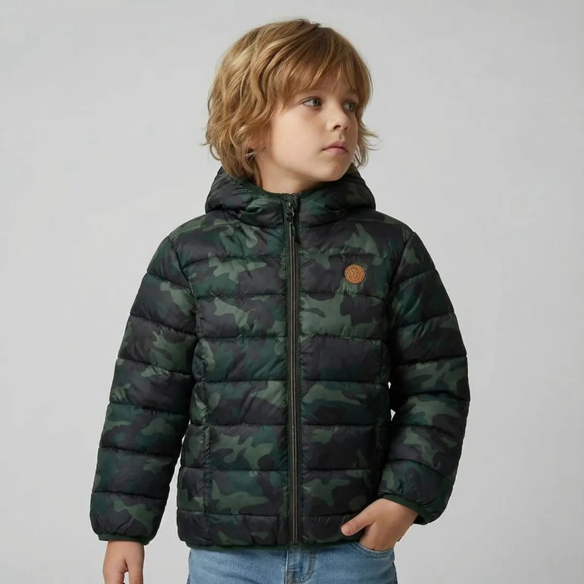 YAMP - Chaqueta Con capucha para Niño Acolchado Yamp