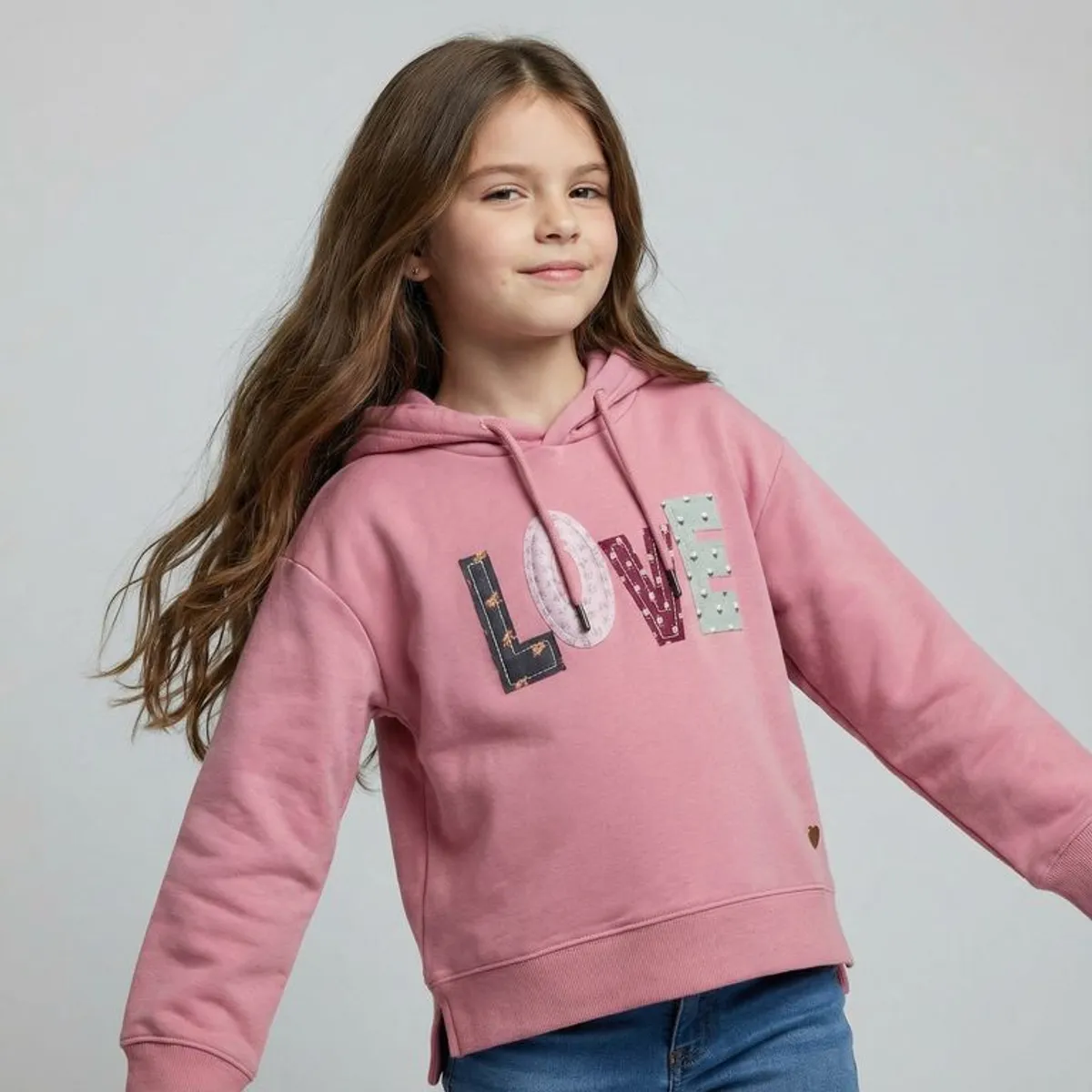 YAMP - Saco Con capucha para Niña de Algodón Yamp
