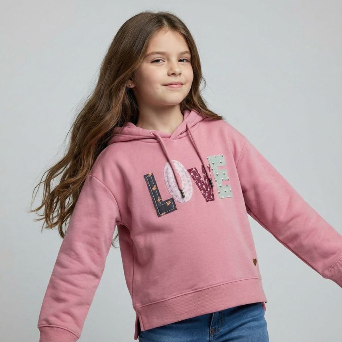 YAMP - Saco Con capucha para Niña de Algodón Yamp