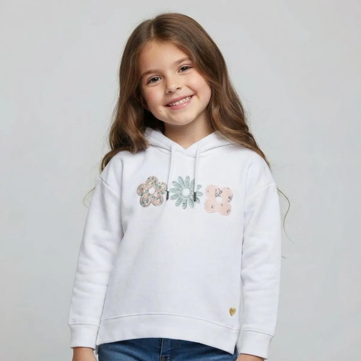 YAMP - Saco Con capucha para Niña de Algodón Yamp
