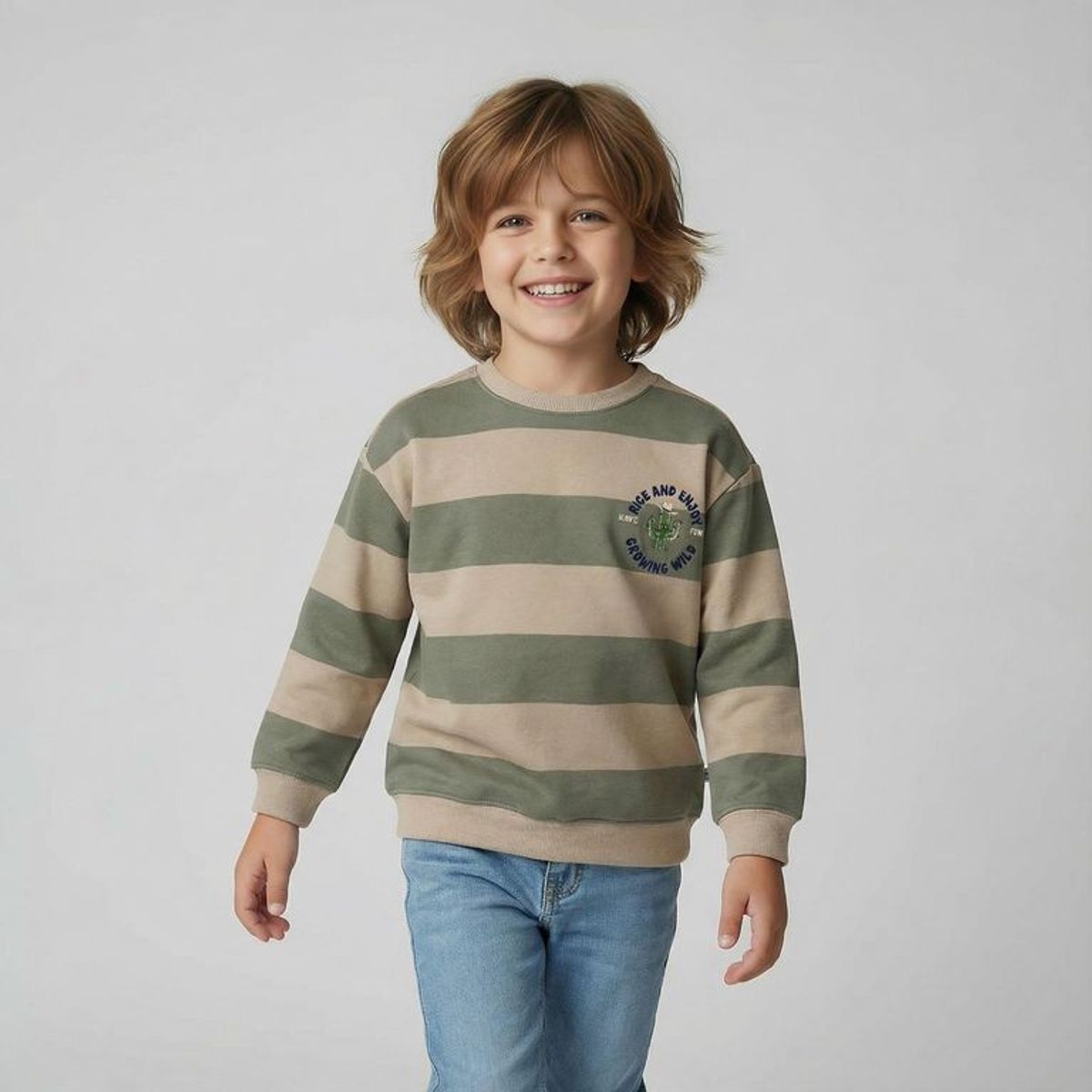 YAMP - Saco para Niño de Rayas de Algodón Yamp