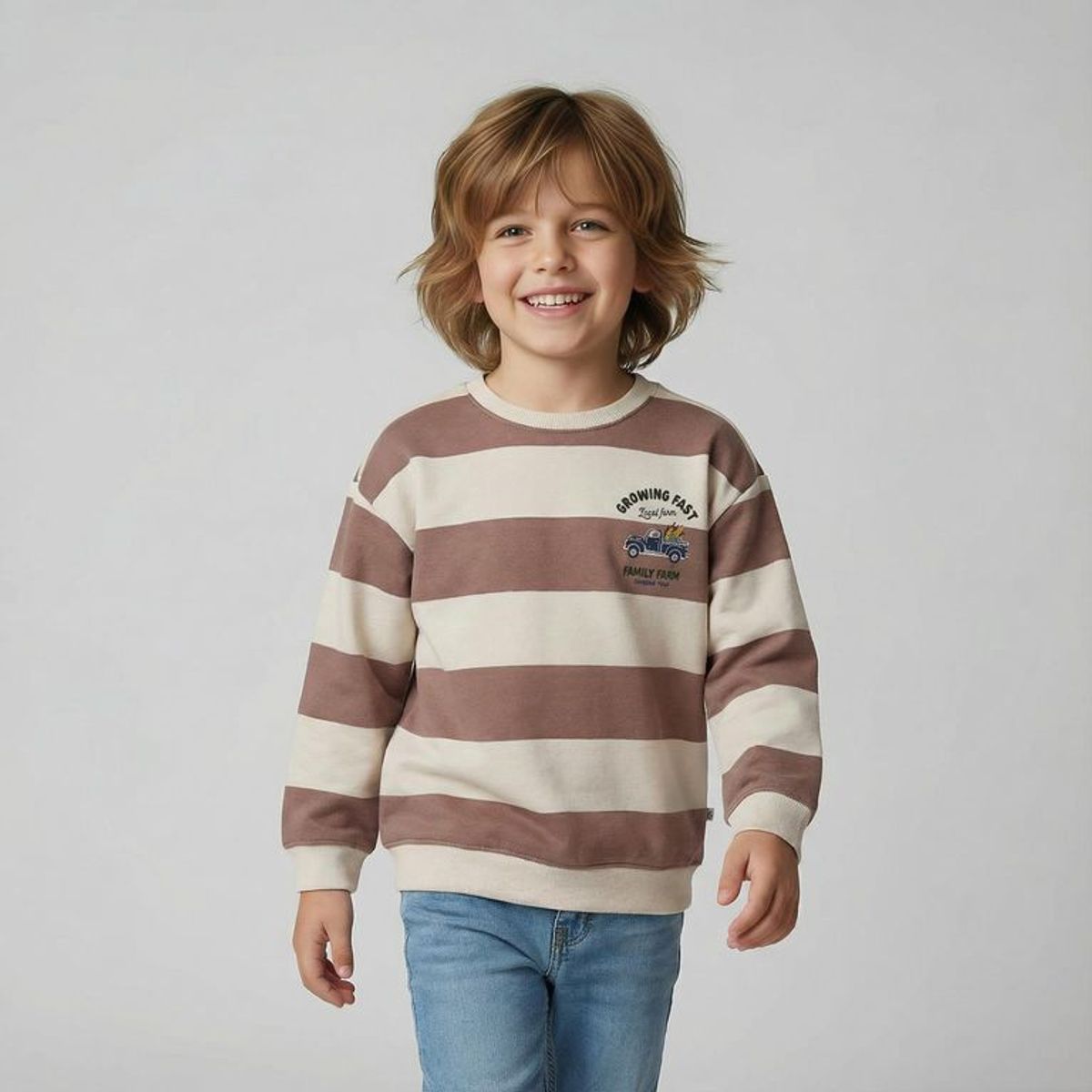 YAMP - Saco para Niño de Rayas de Algodón Yamp