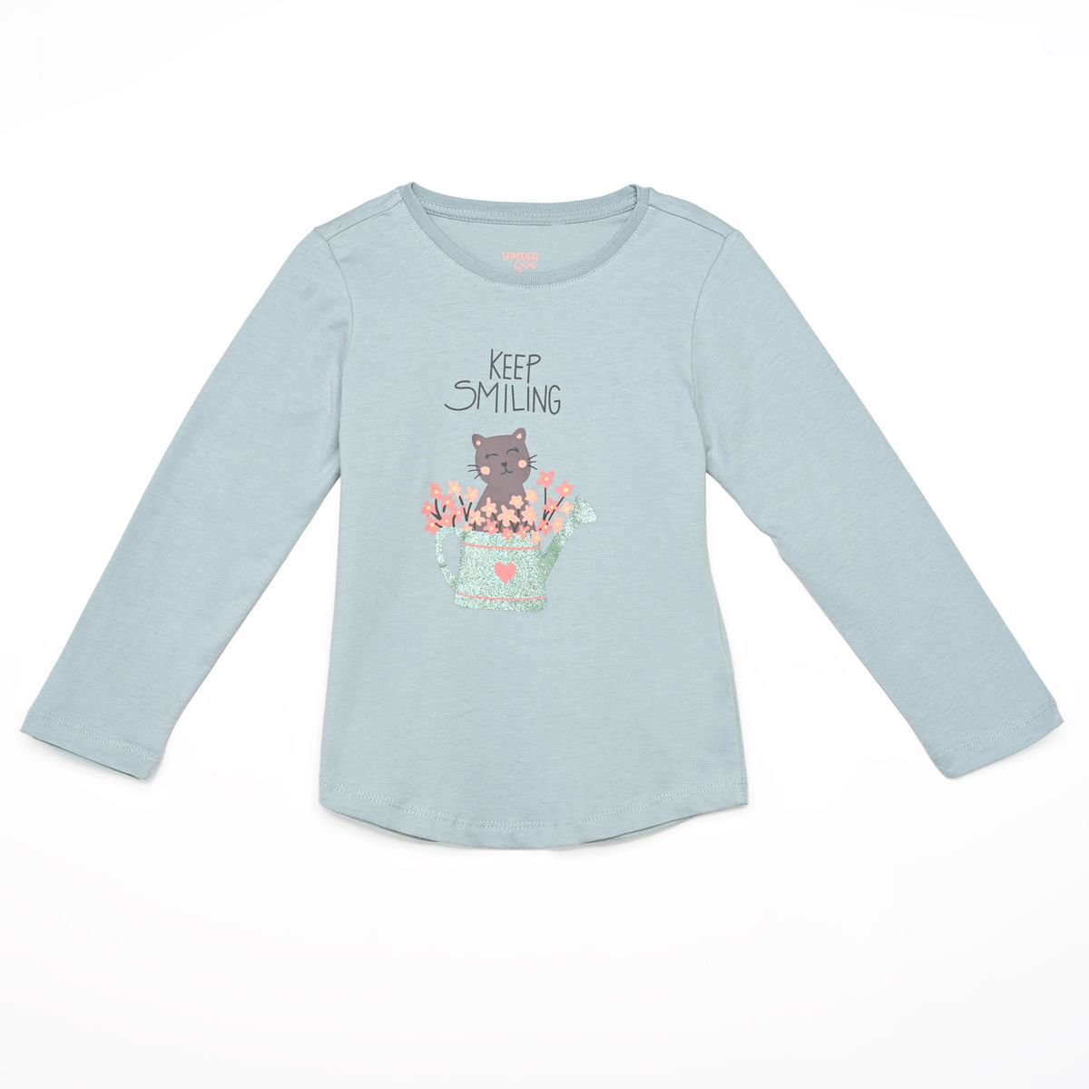 YAMP - Camiseta manga larga para Niña de Algodón Yamp