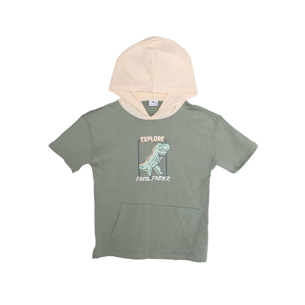 YAMP - Camiseta para Niño con Estampado Con capucha Manga corta de Algodón Yamp
