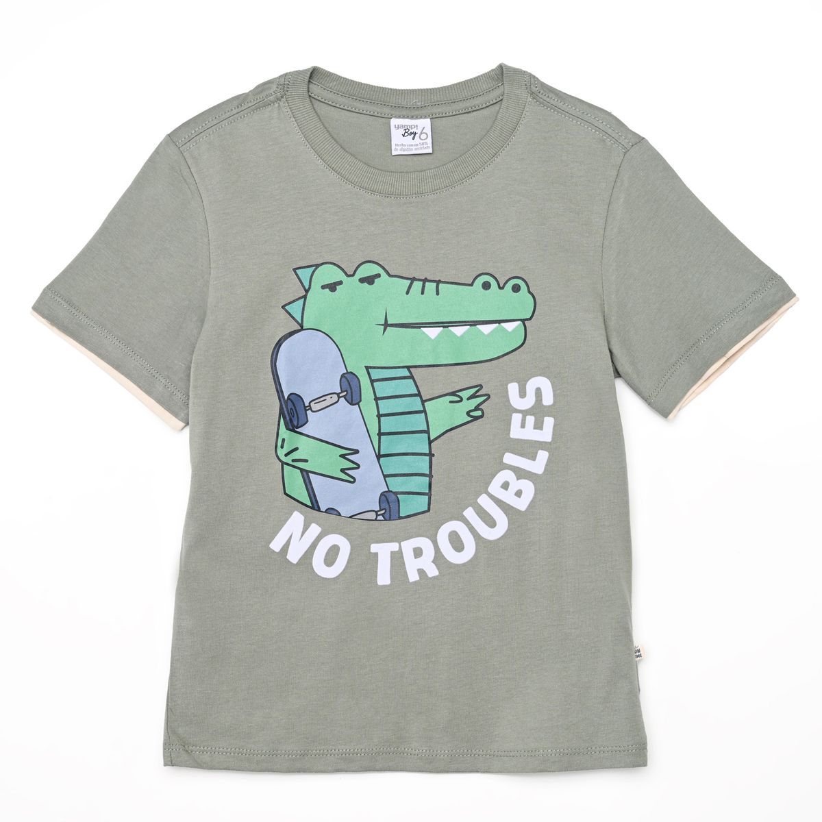 YAMP - Camiseta para Niño con Estampado  Manga corta de Algodón Yamp