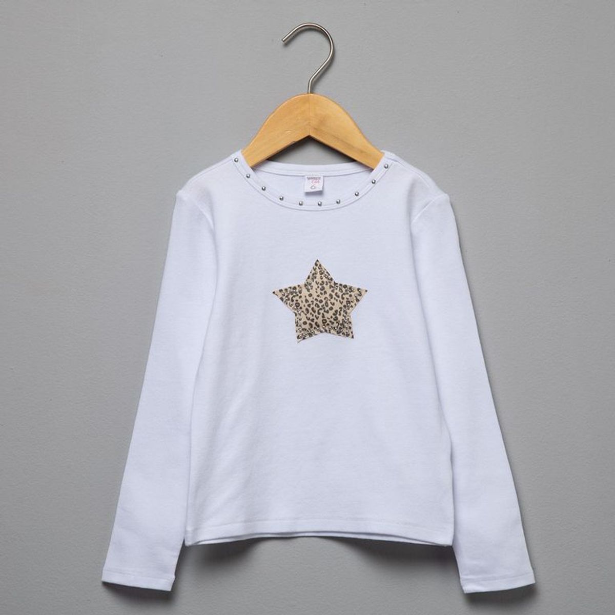 YAMP - Camiseta manga larga para Niña con aplique de Algodón Yamp 