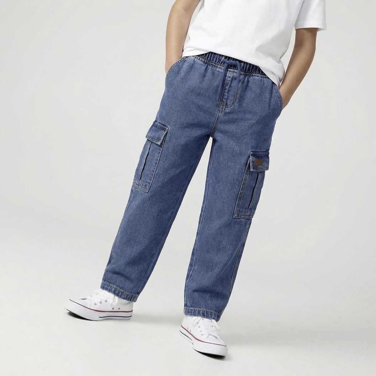 YAMP - Jean Cintura elásticada para Niño de Algodón Yamp