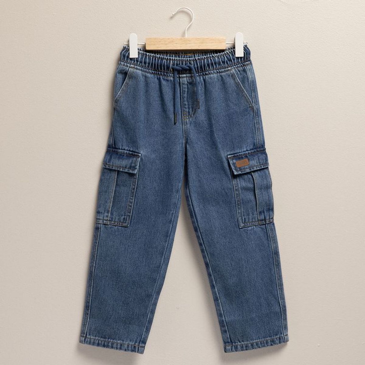 YAMP - Jean Cintura elásticada para Niño de Algodón Yamp