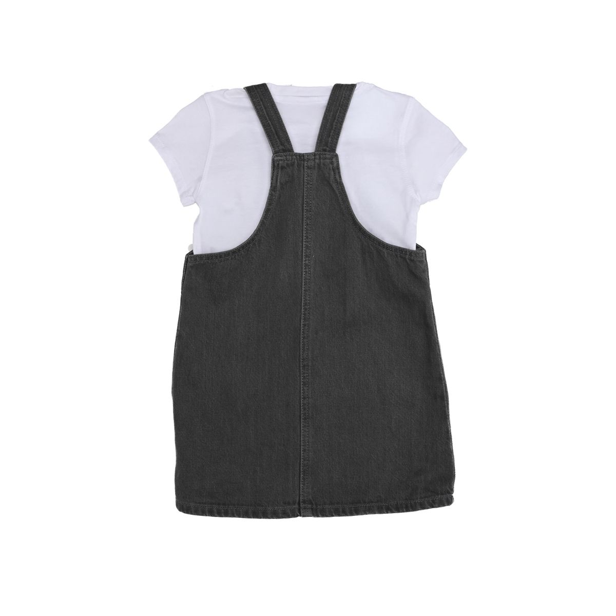 YAMP - Set Jardinera + Camiseta manga corta para Niña de Algodón Yamp