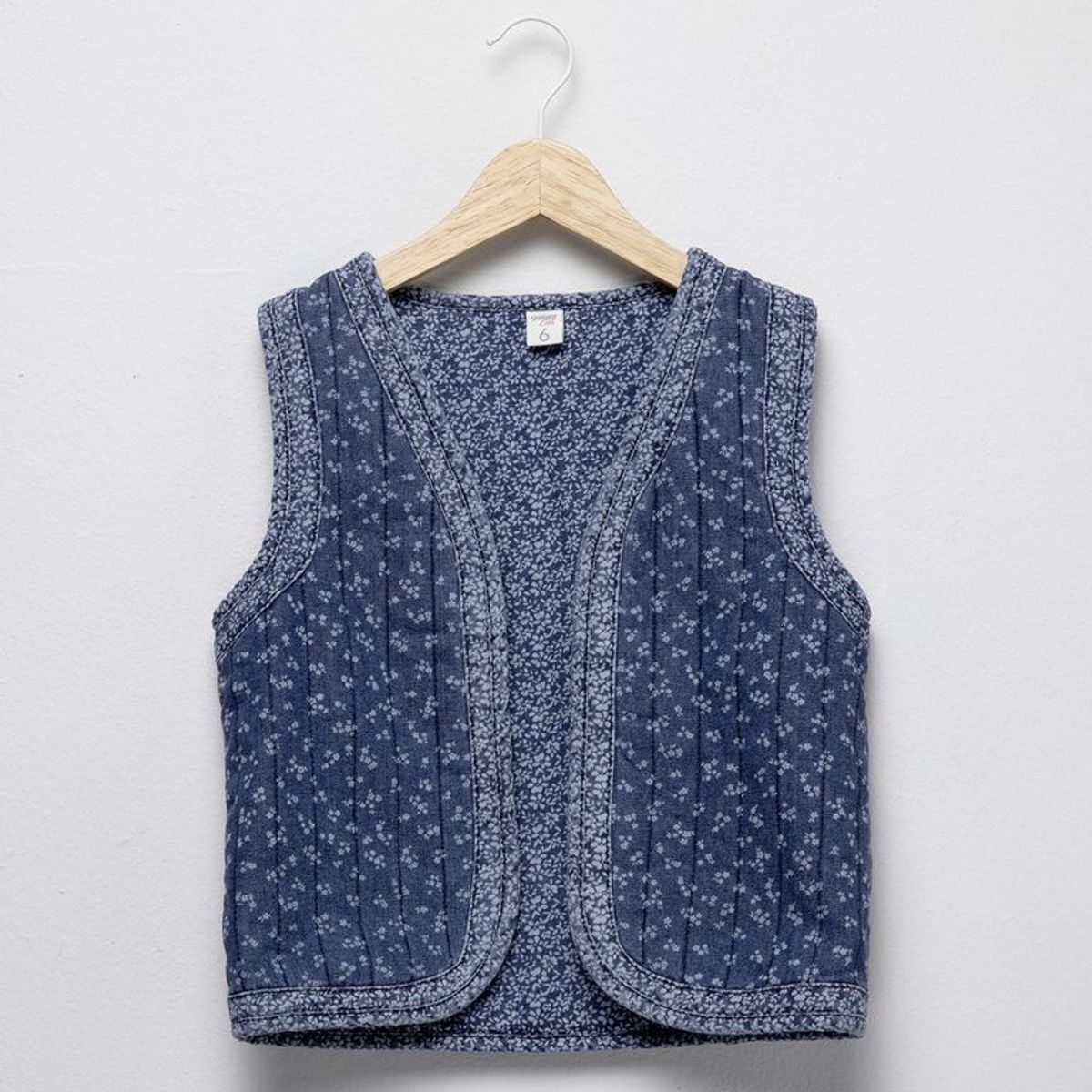 YAMP - Chaleco para Niña con Flores de Algodón Yamp