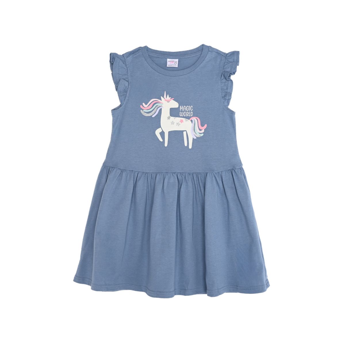 YAMP - Vestido para Niña con Estampado Manga corta de Algodón Yamp 