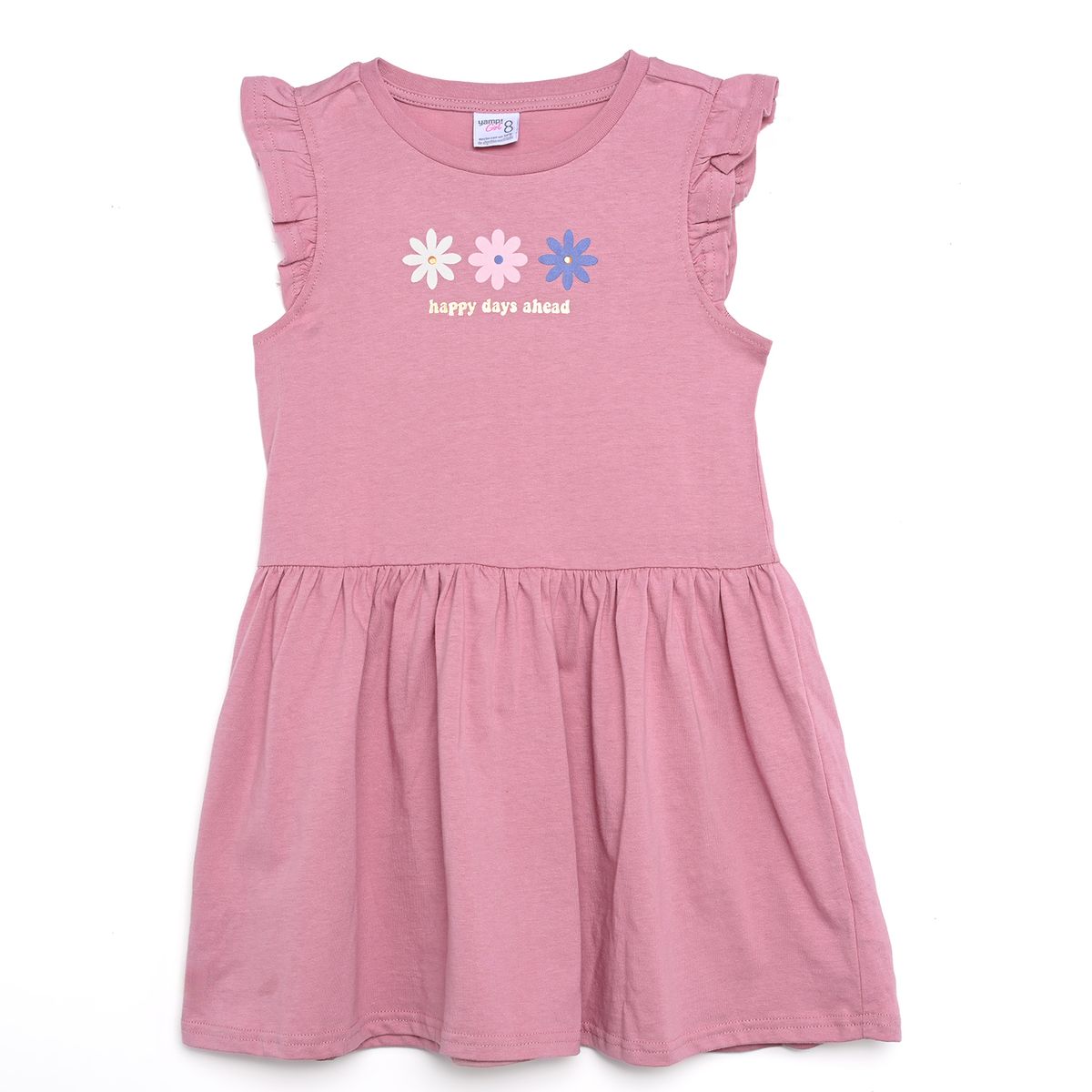 YAMP - Vestido para Niña con Estampado Manga corta de Algodón Yamp 