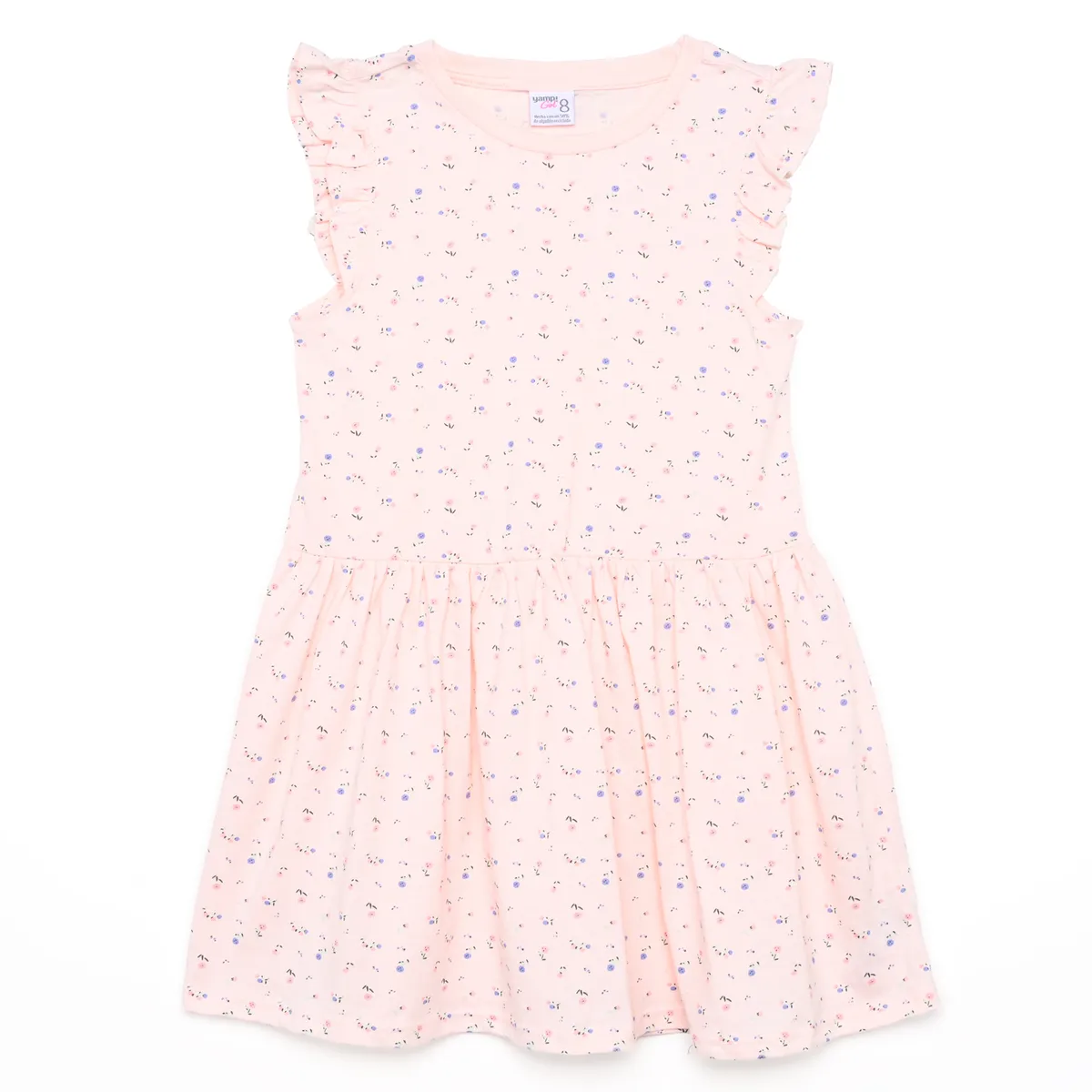 YAMP - Vestido para Niña con Estampado Manga corta de Algodón Yamp 