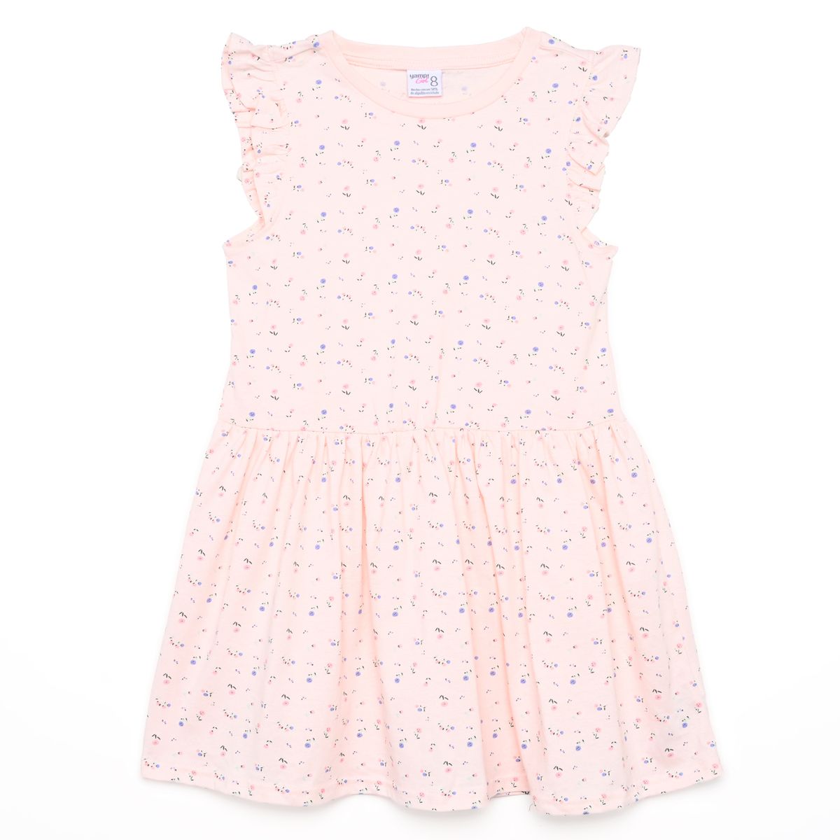 YAMP - Vestido para Niña con Estampado Manga corta de Algodón Yamp 