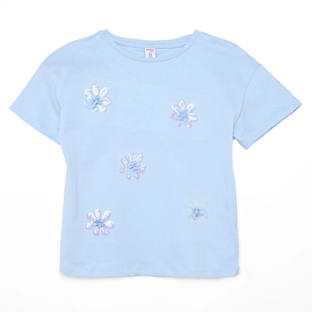 YAMP - Camiseta para Niña Manga corta de Algodón Yamp