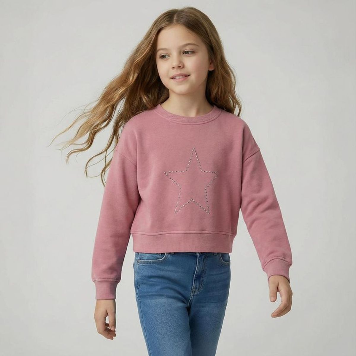 YAMP - Saco para Niña con Taches de Algodón Yamp