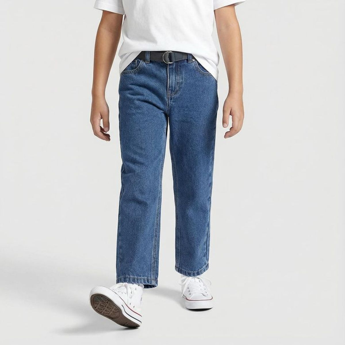 YAMP - Jean Con cinturón para Niño Denim de Algodón Yamp