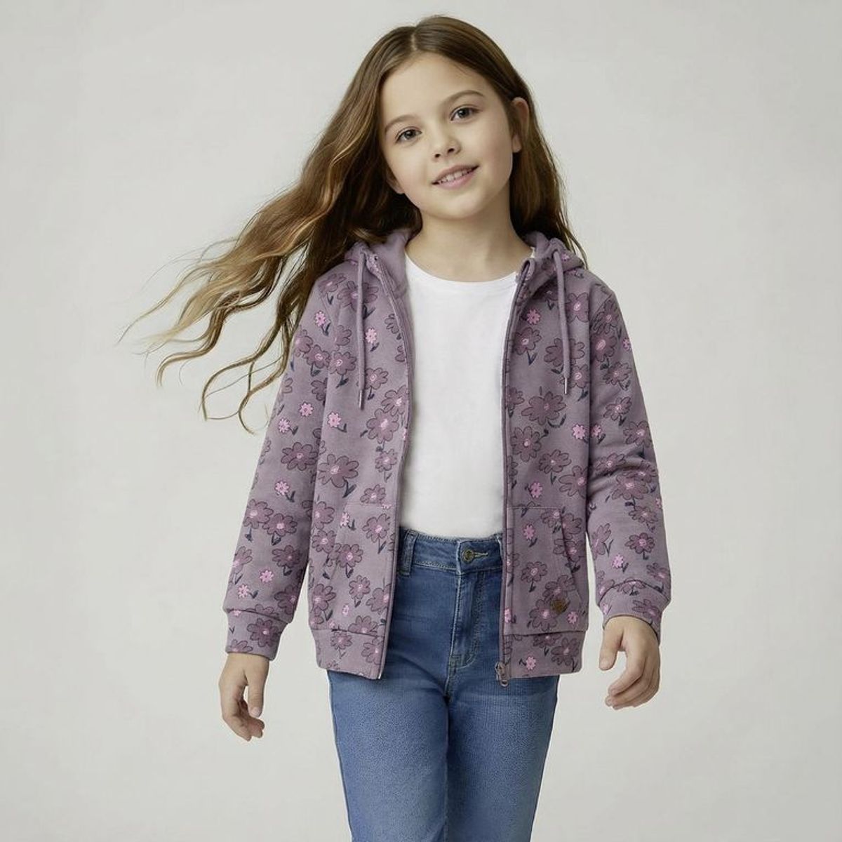 YAMP - Saco para Niña con Estampado de Algodón Yamp