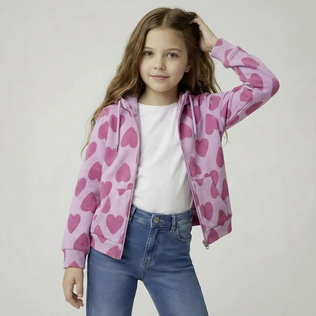 YAMP - Saco para Niña con Estampado de Algodón Yamp