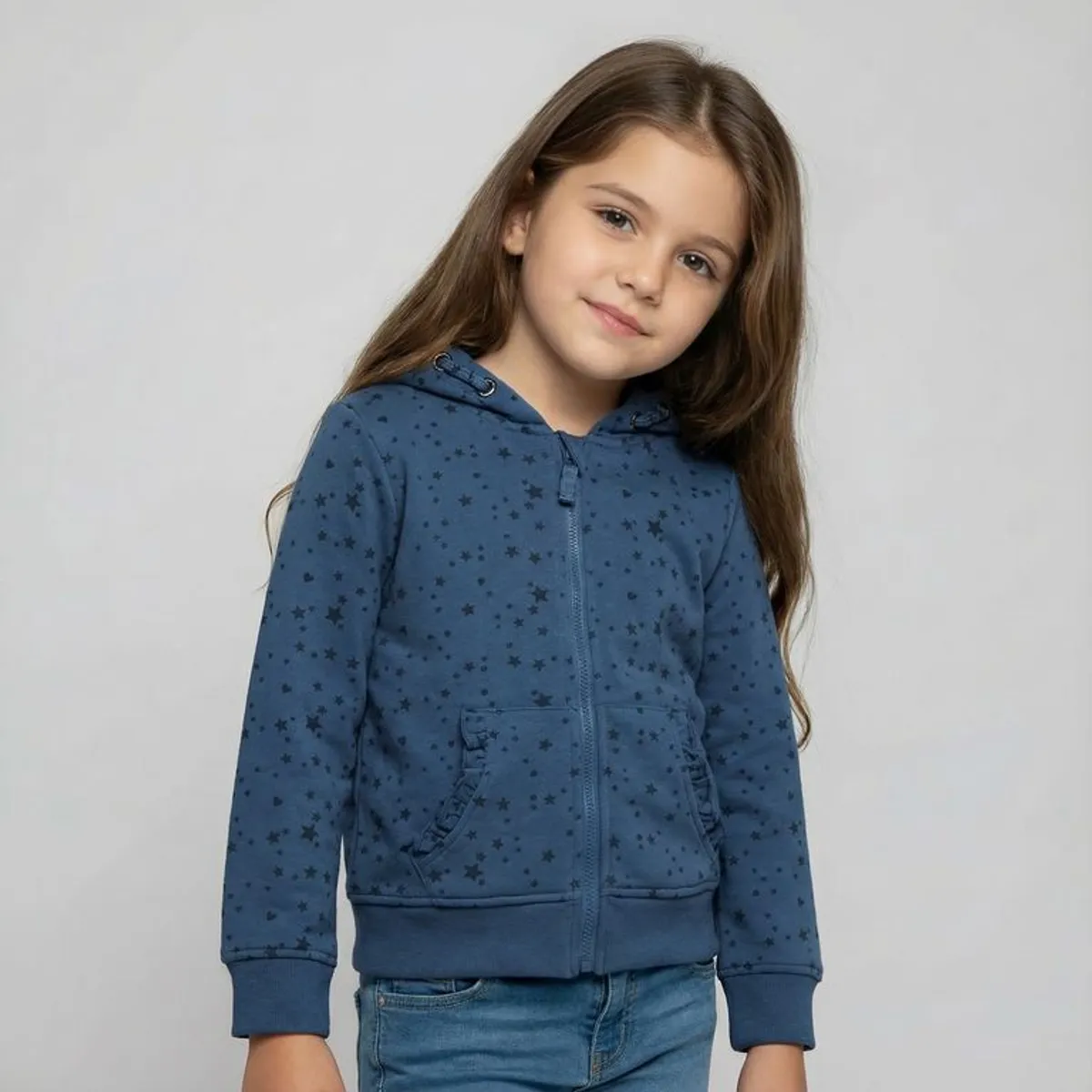 YAMP - Saco Con capucha para Niña de Algodón Yamp