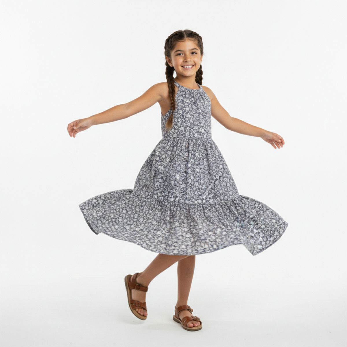 YAMP - Vestido para Niña de Algodón Yamp