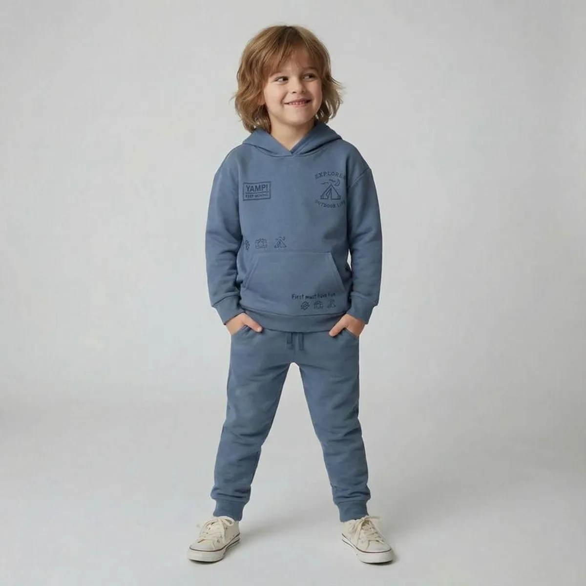 YAMP - Sets Saco con capucha + Jogger para Niño en Algodón Yamp