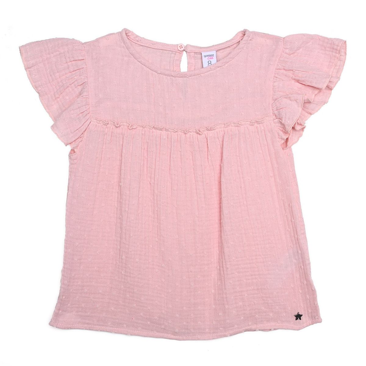 YAMP - Blusa para Niña Manga corta de Algodón Yamp