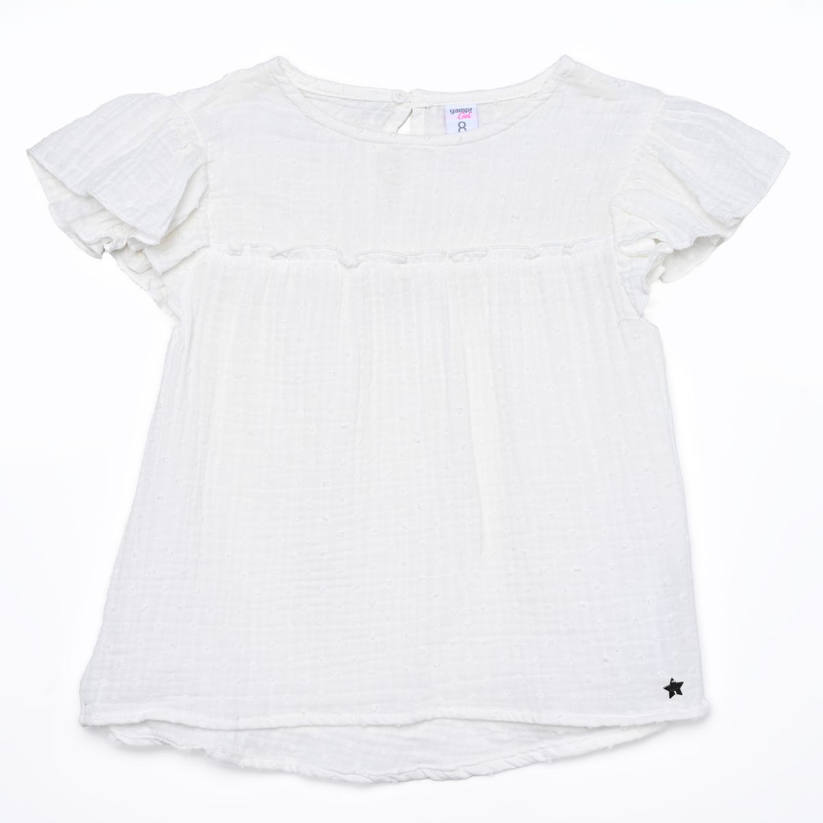 YAMP - Blusa para Niña Manga corta de Algodón Yamp