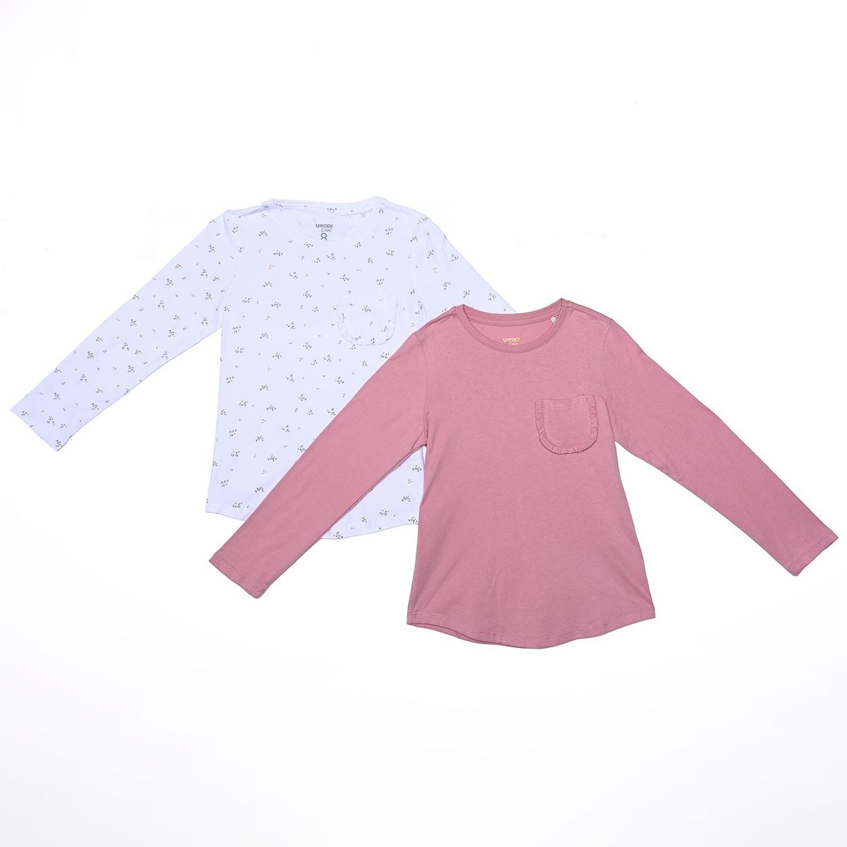 YAMP - Camiseta para Niña Pack de 2 unidades Manga larga de Algodón Yamp