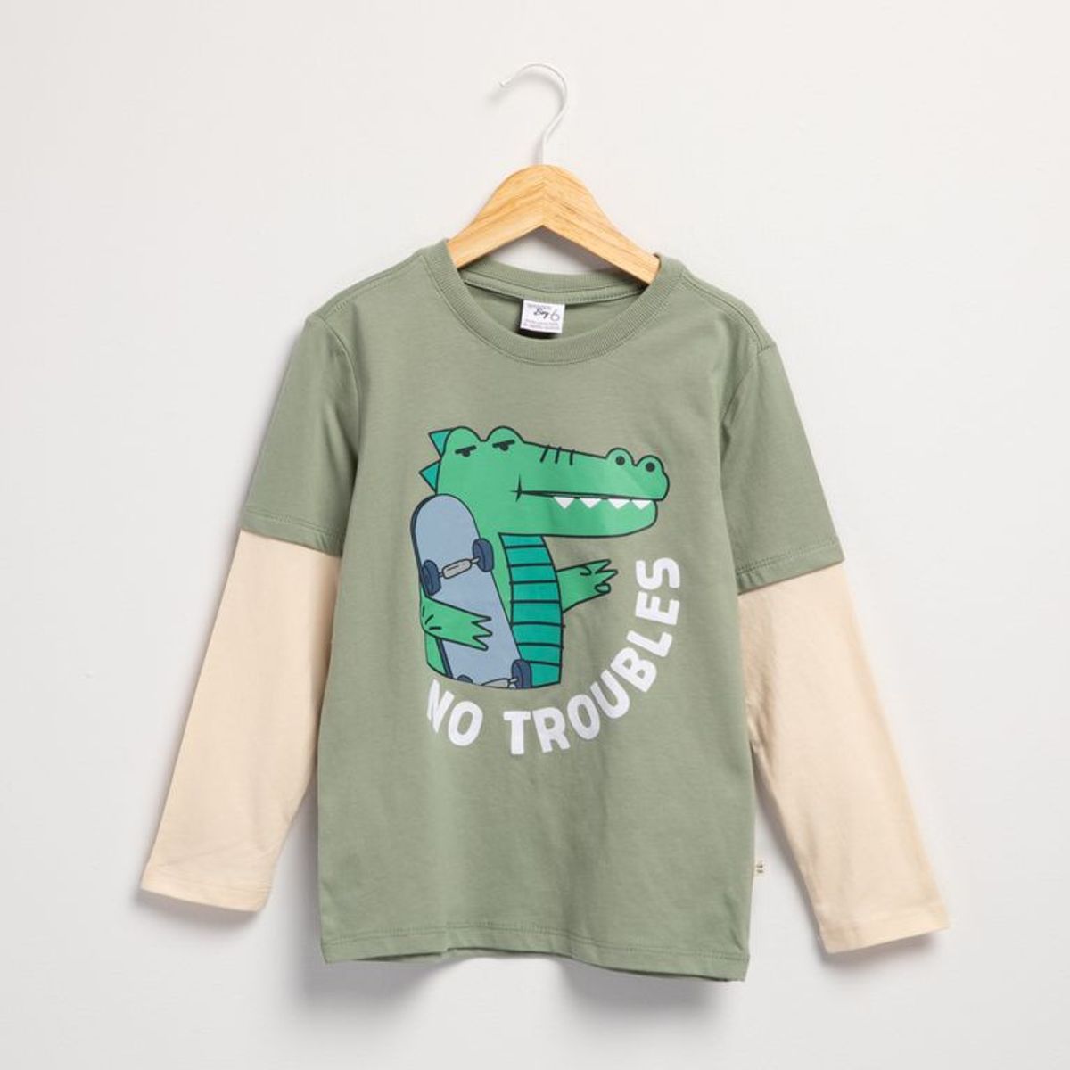 YAMP - Camiseta para Niño con Estampado  Manga larga de Algodón Yamp