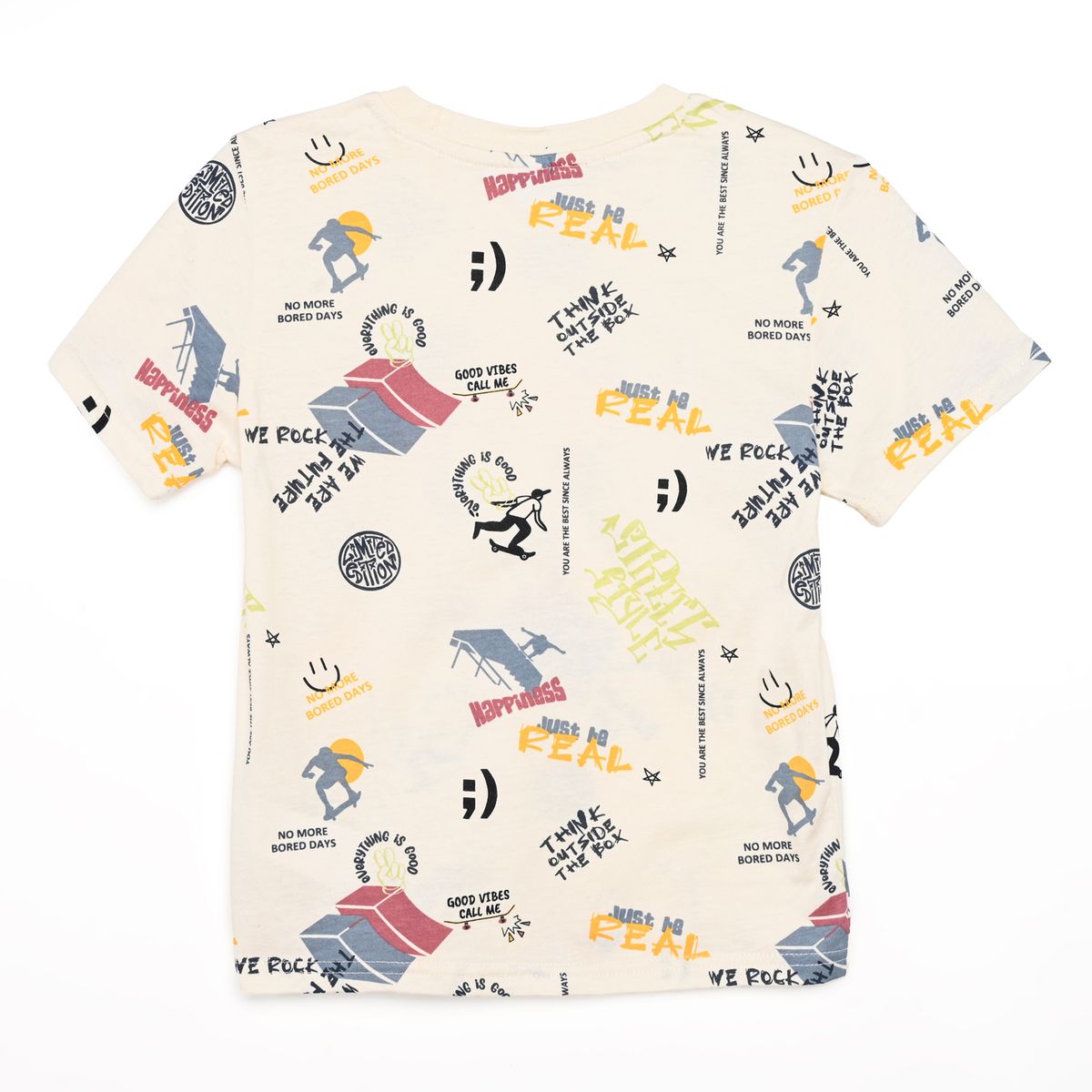 YAMP - Camiseta para Niño con Estampado  Manga corta de Algodón Yamp