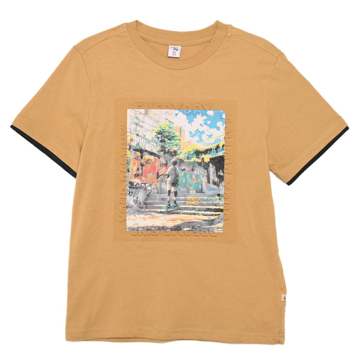 YAMP - Camiseta para Niño con Estampado  Manga corta de Algodón Yamp