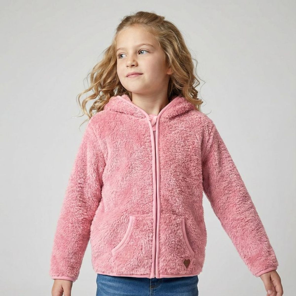 YAMP - Saco Con capucha para Niña Efecto pelo Yamp