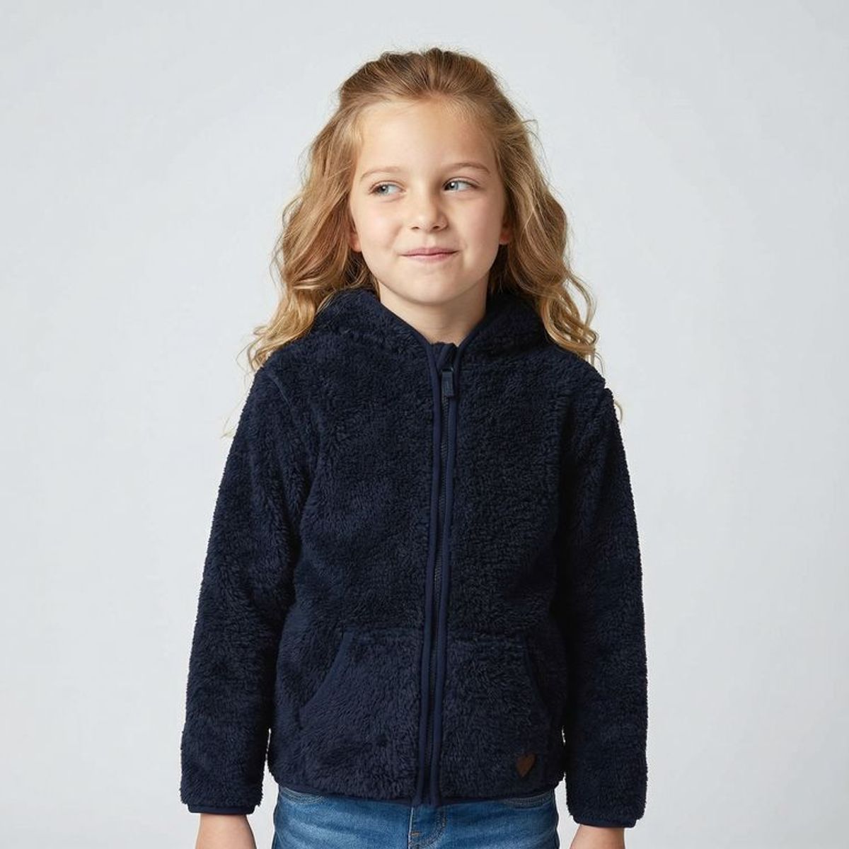 YAMP - Saco Con capucha para Niña Efecto pelo Yamp