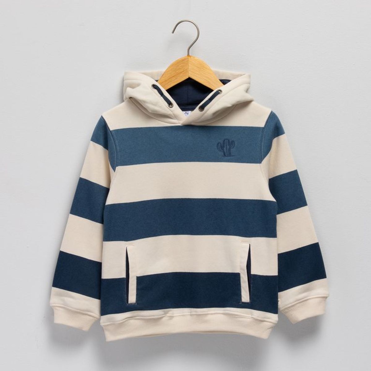 YAMP - Saco Con capucha para Niño de Rayas de Algodón Yamp