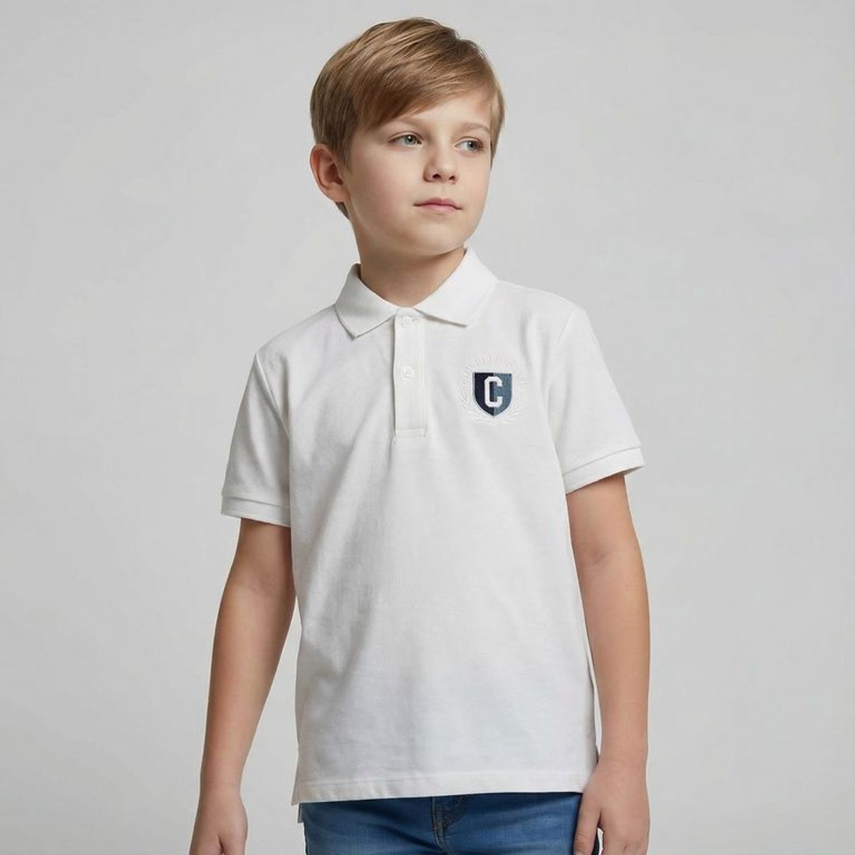 CONIGLIO - Camiseta polo para Niño con Logo Manga corta de Algodón Coniglio