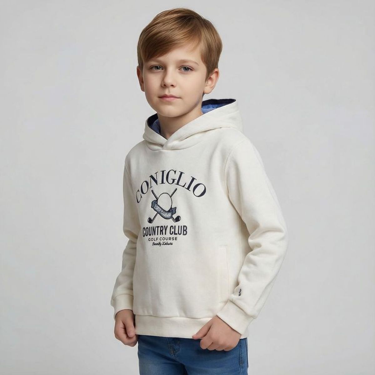CONIGLIO - Saco Con capucha para Niño con Estampado de Algodón Coniglio