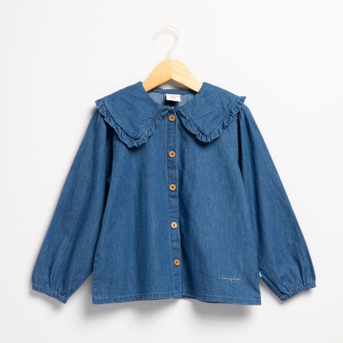 CONIGLIO - Blusa para Niña Con cuello Manga larga de Algodón Coniglio