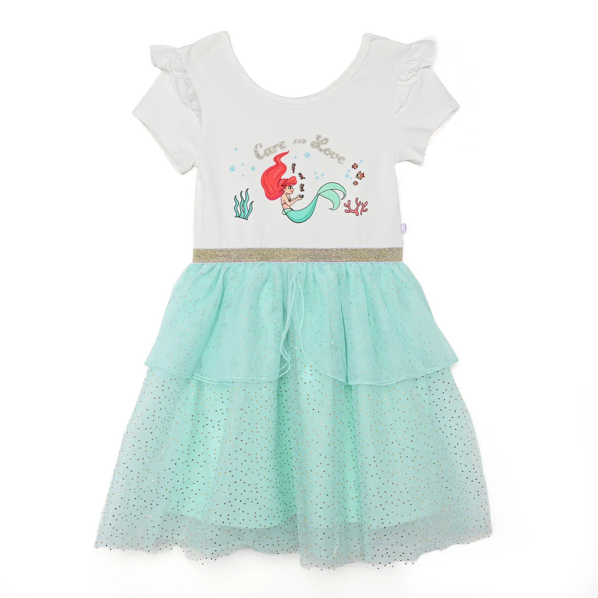 PRINCESS - Vestido para Niña con Estampado Tutu Princesas Manga corta de Algodón Princess