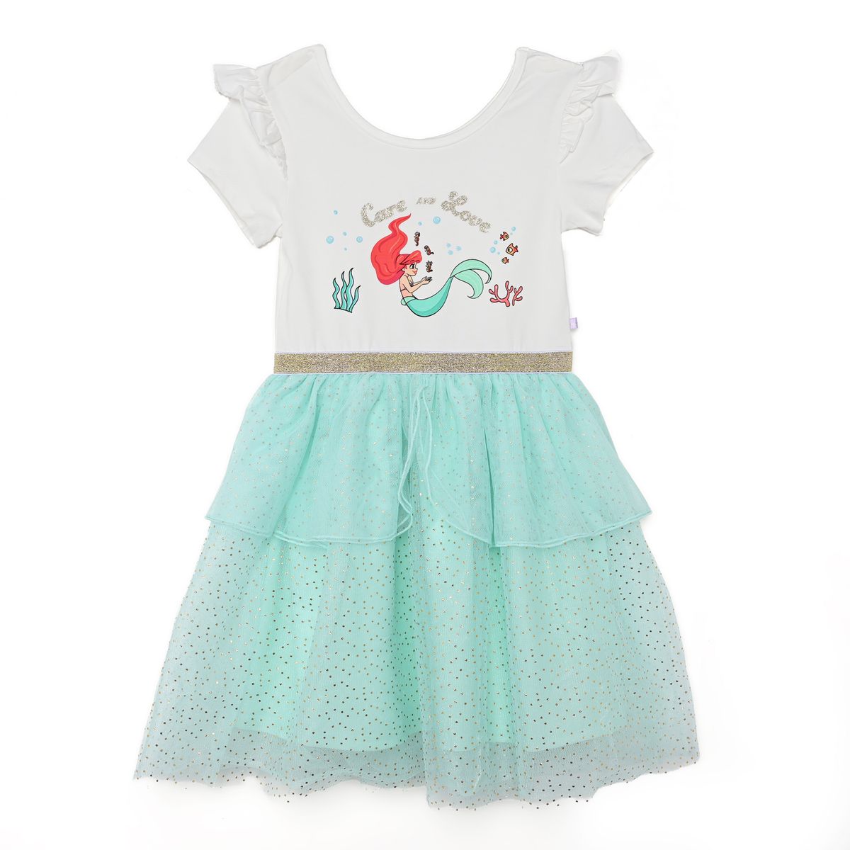 PRINCESS - Vestido para Niña con Estampado Tutu Princesas Manga corta de Algodón Princess