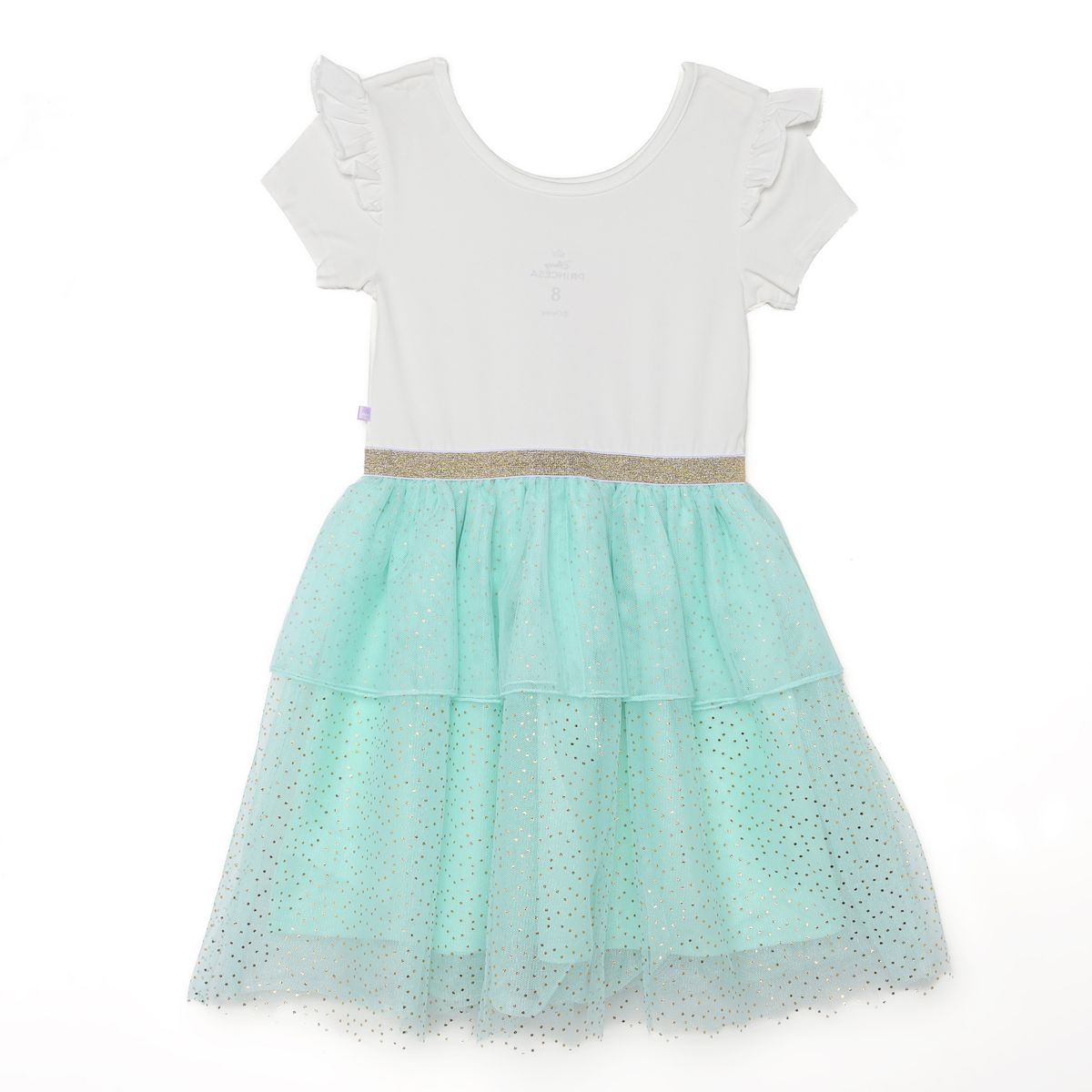 PRINCESS - Vestido para Niña con Estampado Tutu Princesas Manga corta de Algodón Princess