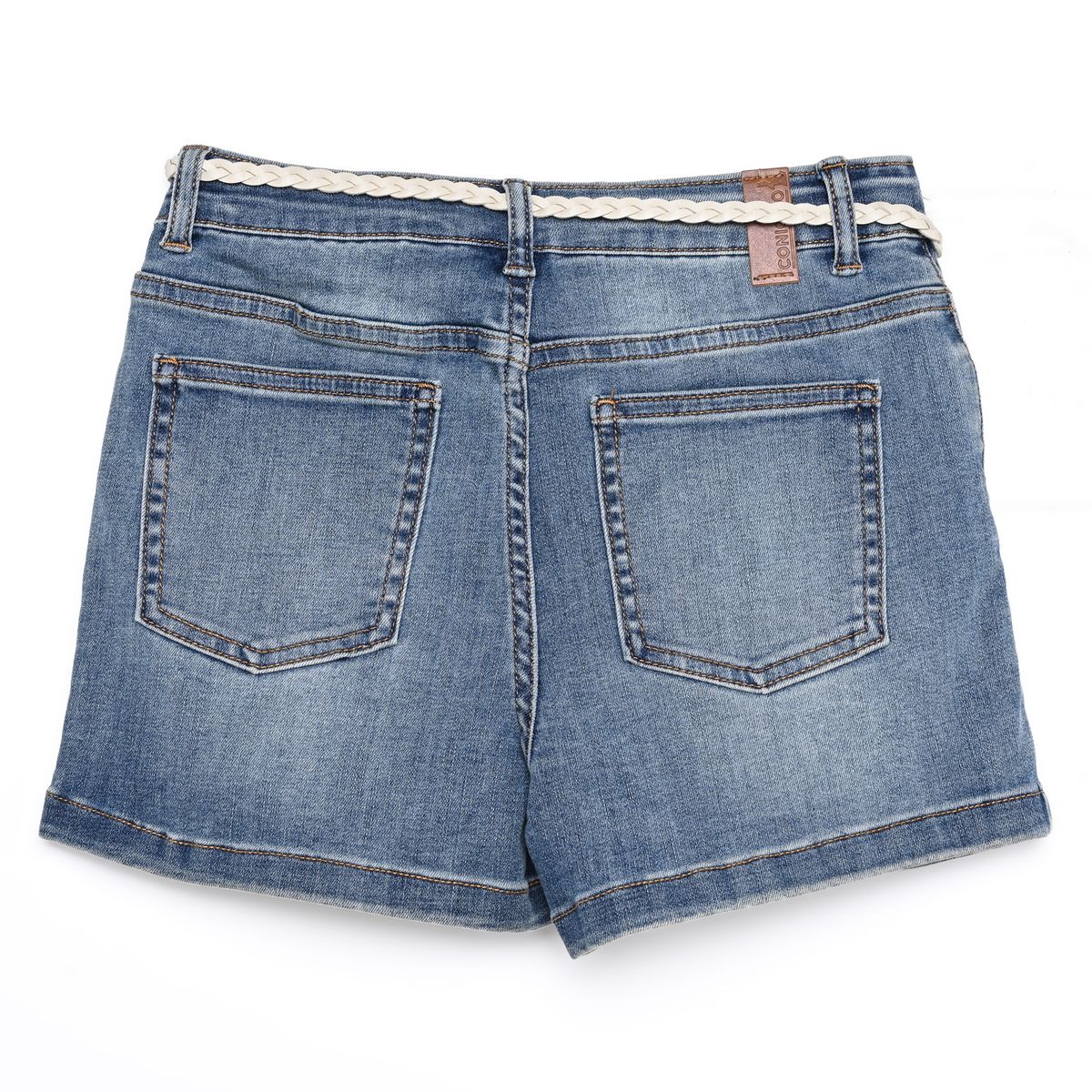 CONIGLIO - Short para Niña Con cinturón de Algodón Coniglio