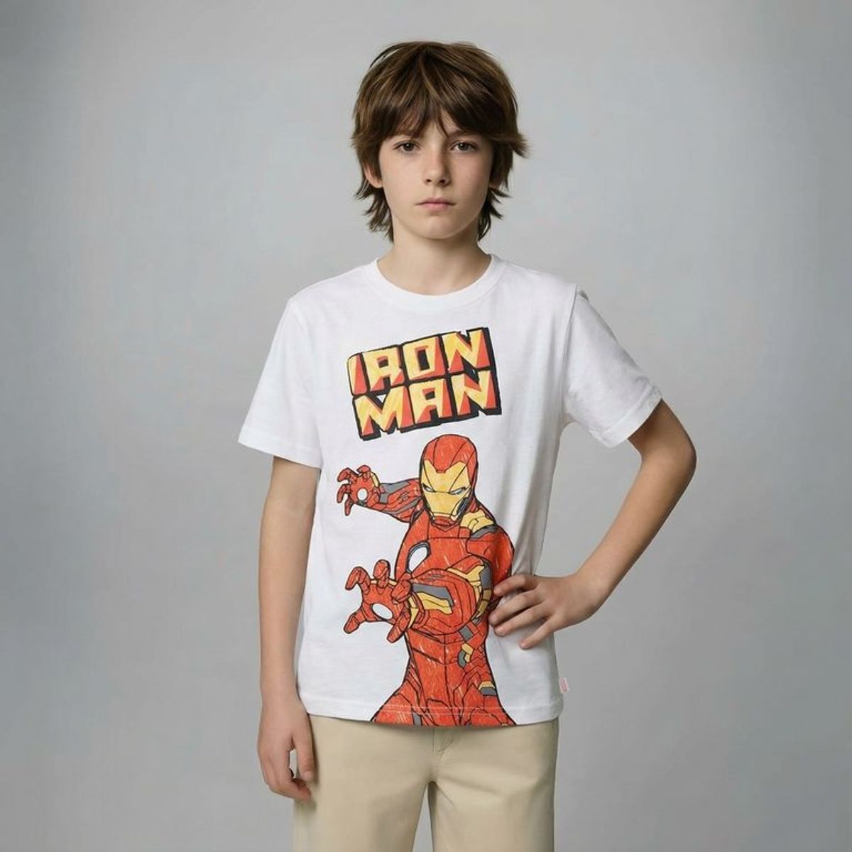 AVENGERS - Camiseta para Niño con Estampado Manga corta de Algodón Avengers