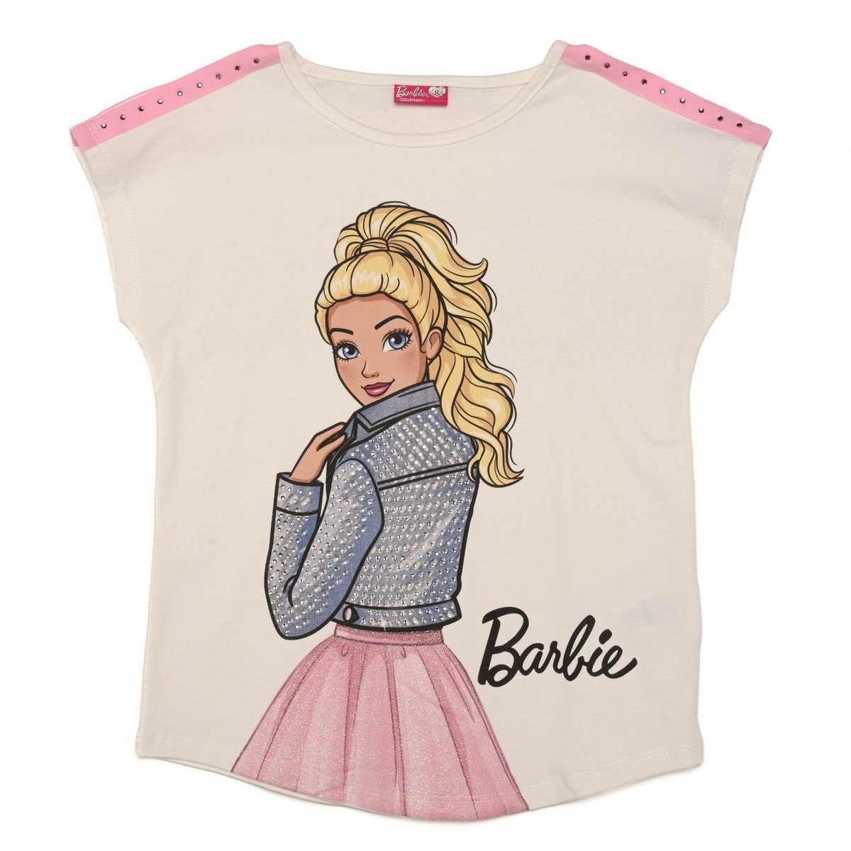 BARBIE - Camiseta para Niña con Estampado de Algodón Barbie