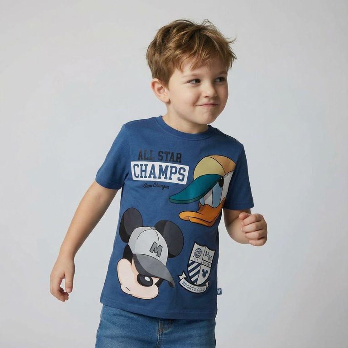 STD CHARACTERS - Camiseta para Niño con Estampado Mickey de Algodón STD Characters 