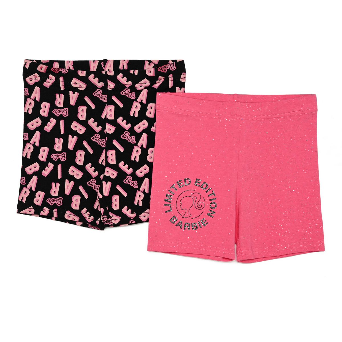 BARBIE - Short para Niña Pack de 2 unidades de Algodón Barbie