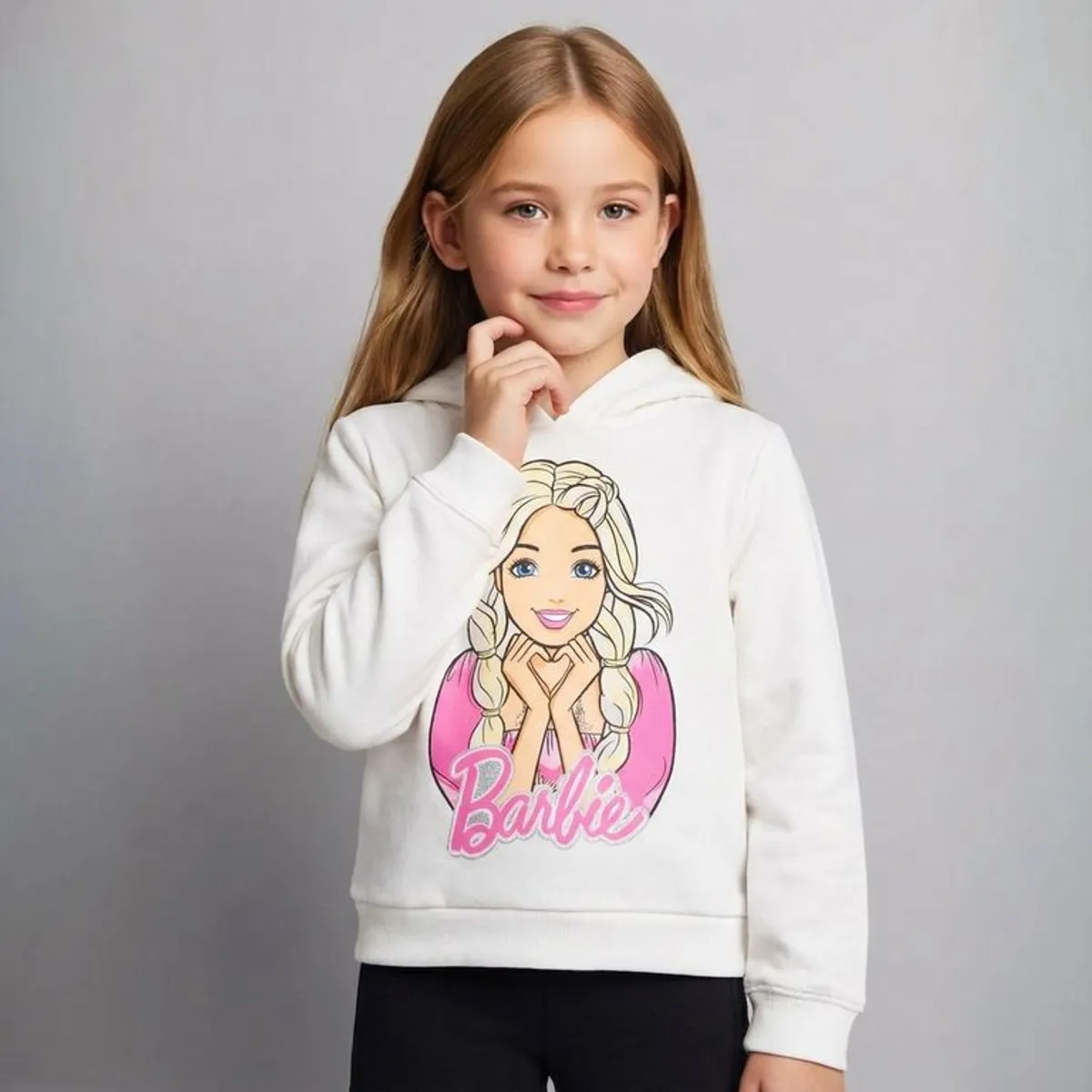 BARBIE - Saco Con capucha para Niña con Estampado de Algodón Barbie