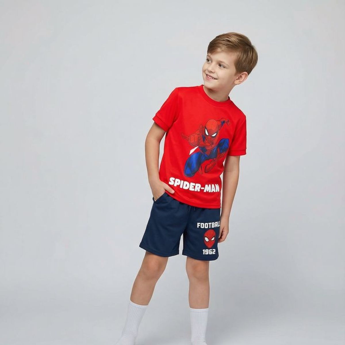 SPIDERMAN - Set Camiseta manga corta + Pantaloneta para Niño Spiderman