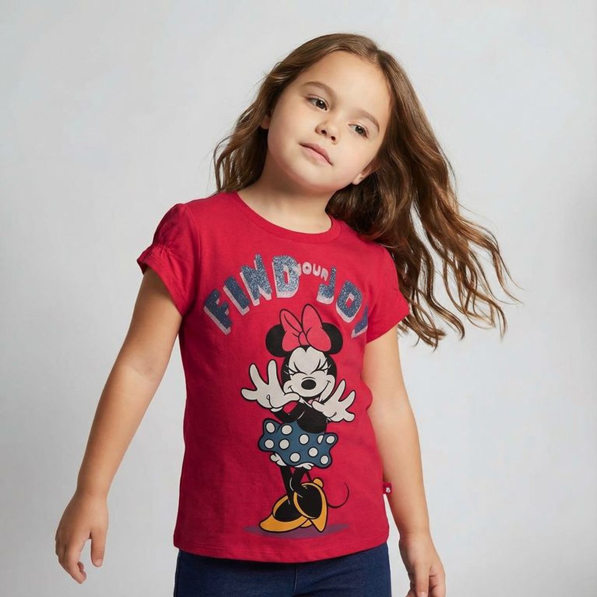 MINNIE - Camiseta para Niña con Estampado de Algodón Minnie